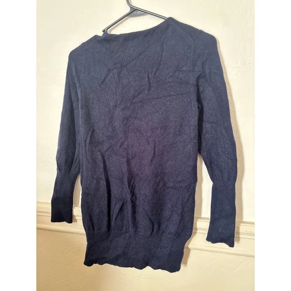 J.Crew 100% Cashmere Half Zip Sweater Women’s Medium Dark Navy Blue